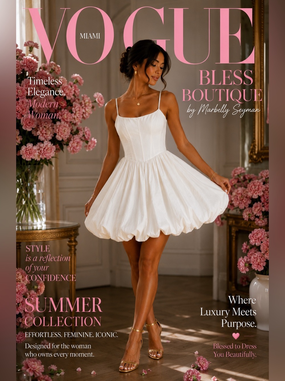 LUSH Ivory Bubble Hem Mini Dress | Corset Bodice | Size S | Coquette Bridal Part